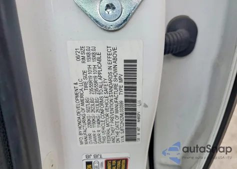 2021 Acura Rdx from USA, damaged, VIN 5J8TC2H32ML033599